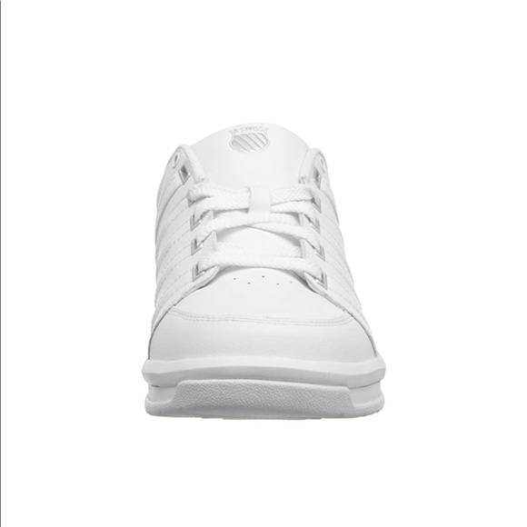 K-Swiss white leather stripe Berlo II sneaker shoe - Picture 5 of 9